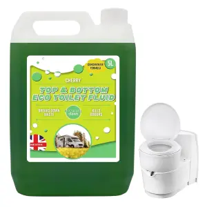 2 x 5 Litre Top & Bottom Chemical Rinse Fluid Toilet Cleaner