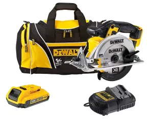 DeWalt DCS391D1 18v Heavy Duty XR Circular Saw + 1 x 2.0ah, Charger + Bag