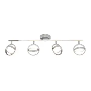 Inlight Hayes Acrylic & iron Chrome effect LED Ceiling light