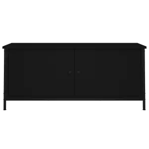 Berkfield TV Cabinet with Doors Black 102x35x45 cm Engineered Wood