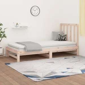 Berkfield Pull-out Day Bed 2x(90x200) cm Solid Wood Pine