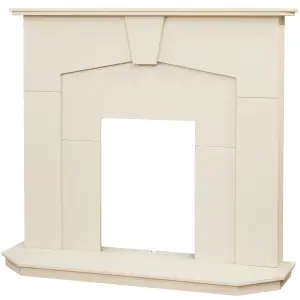 Adam Abbey Fireplace in Stone Effect, 48 Inch