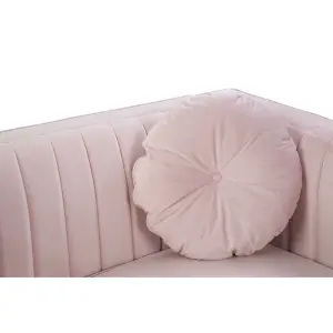 Interiors by Premier Farah 2 Seat Pink Velvet Sofa