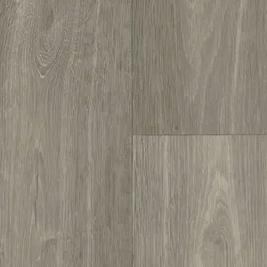 Grey Modern Wood Effect Anti-Slip Vinyl Flooring For Kitchen, Bathroom, 2.5mm Thick Vinyl Sheet-6m(19'8") X 3m(9'9")-18m²