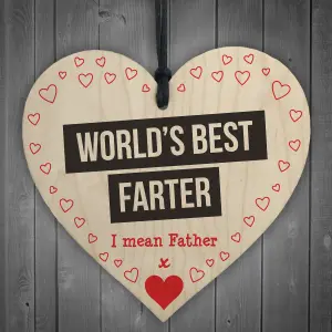 Dad Gifts Dad Birthday Gift WORLD'S BEST FARTER I Mean Father Father's Day Gift Funny Sign Grandad Wood Gift