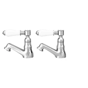 Nes Home Imperior Traditional Bathroom Hot & Cold Twin Basin Taps