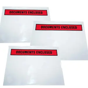 500 x A5 Printed Self Adhesive Document Enclosed Wallets