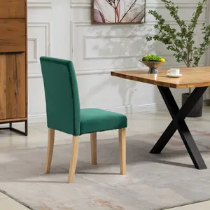 Maiolo Velvet Dining Chairs - Set of 2 - Green