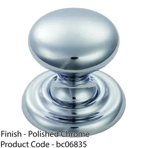 Tiered Mushroom Cupboard Door Knob 25mm Diameter Polished Chrome Cabinet Handle