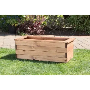 Traditional Large Wooden Trough Planter x 4