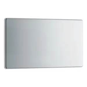 BG Electrical FPC95 Nexus Screwless Flat-Plate Double Blank Plate Polished Chrome