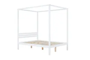 Birlea Mercia Four Poster King Bed White