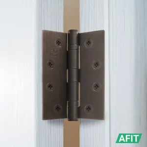 AFIT Dark Bronze Door Hinges - 4 Inch / 102mm  Internal Fire Door Hinges - 4 Pairs