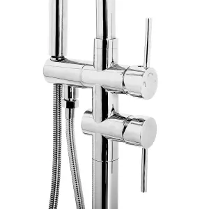 Freestanding Bathtub Faucet VICTORIA Silver