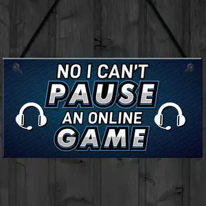 Funny Gamer Gift Gaming Sign For Boys Bedroom Man Cave Gift For Men