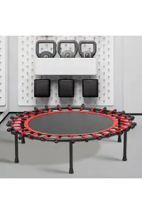 40 Inch Black Red Round Garden Trampoline Fitness Trampoline for Kids and Adults