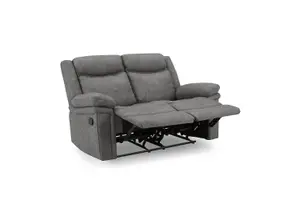 Rowan 3 Seater Recliner Sofa, Dark Grey Faux Leather