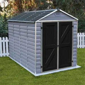 10 x 6 Double Door Apex Plastic Shed with Skylight Roofing