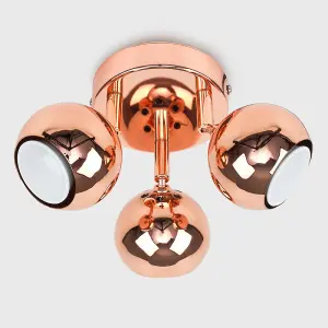 ValueLights Copper Ceiling Bar Spotlight and GU10 Spotlight LED 5W Warm White 3000K Bulbs