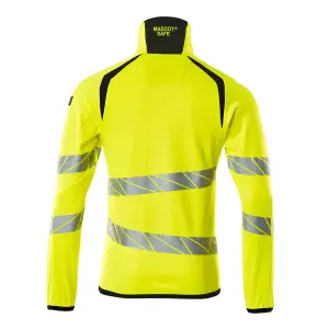 Mascot Accelerate Safe Microfleece jacket with Zip (Hi-Vis Yellow/Black)  (XX Large)