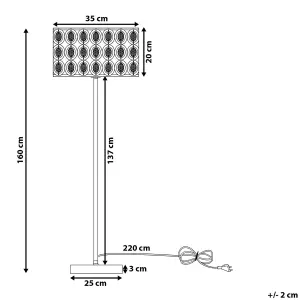 Beliani Glam Crystal Floor Lamp TENNA