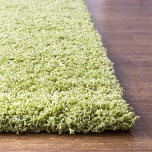 Green Thick Shaggy Rug - California - 300x400cm (9'9"x13'2")