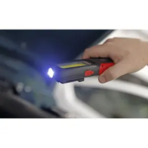 Sealey Rechargeable Inspection Light 5W COB & 3W SMD LED with Power Bank - Red LED318R