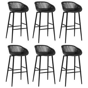 Berkfield 7 Piece Bar Set White and Black