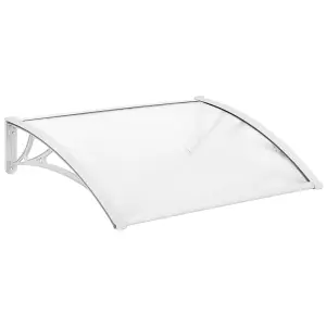 Yaheetech White Outdoor Awning Canopy for Window Front Door Porch, 100 x 76 cm