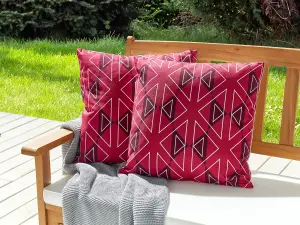 Set of 2 Outdoor Cushions MEZZANO Pink