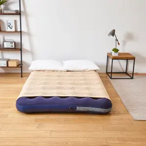 Neo Double Flocked Inflatable Airbed Mattress with Pump Included