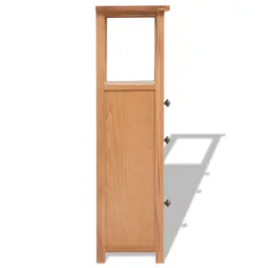 Berkfield Corner Cabinet 26x26x94 cm Solid Oak Wood