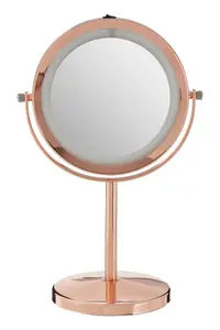 Maison by Premier Clara Rose Gold Led Mirror