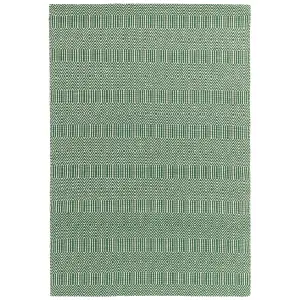 Green Wool Geometric Luxurious Modern Wool Handmade Rug for Living Room and Bedroom-100cm X 150cm