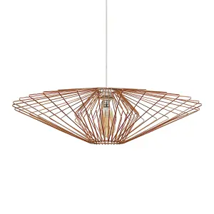 ValueLights Sinat Geometric Design Copper Wire Basket Cage Ceiling Pendant Light Shade