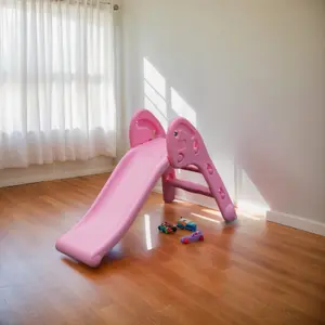 Folding Garden Slide Climber Set Baby Toddler Indoor Outdoor Kids Toy Pink