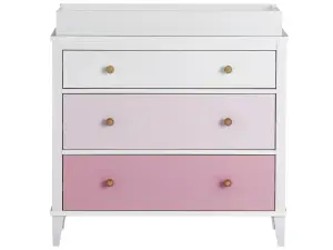 Poppy 3 DRW Dresser with Changer White/Pink