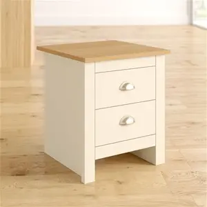 Loretta 2 Drawer Bedside Table Zipcode Design Colour: Cream