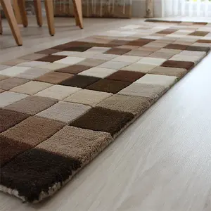 Funk Natural Brown Boxes Rug Rug 170x240cm for the Living Room