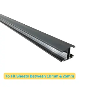 Solstice Snap Down Glazing Bar 10-25mm 2m Anthracite Grey