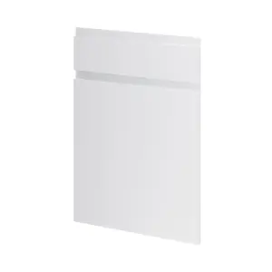 GoodHome Garcinia Integrated handle Gloss light grey Modern Door & drawer 500mm