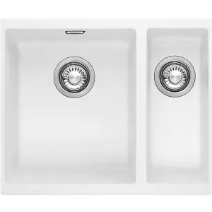 Franke Sirius SID160PW 1.5 Bowl Tectonite Undermount White Kitchen Sink