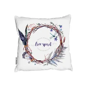 Cushions - Watercolor Boho wreath (Cushion) / 60cm x 60cm