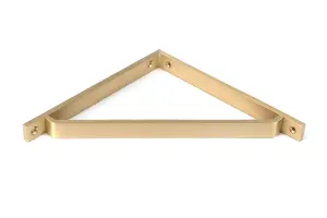 Satin Brass Barton Shelf Bracket (200mm x 200mm)