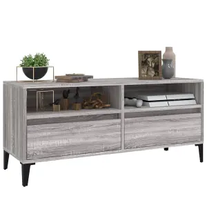 Berkfield TV Cabinet Grey Sonoma 100x34.5x44.5 cm Engineered Wood