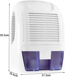 Air Dehumidifier Compact Portable Ultra Quiet 1500ml