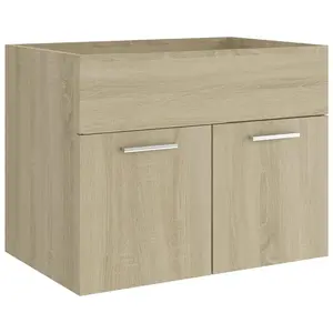 Elizibeth 600mm Wall Hung Single Vanity Unit Sonoma Oak