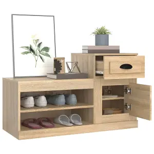 Shoe Cabinet Sonoma Oak 100x42x60 cm Engineered Wood