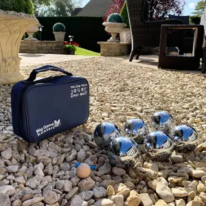 French Boules Petanque Set - Set Of 6 - Luxury Canvas Carry Bag included