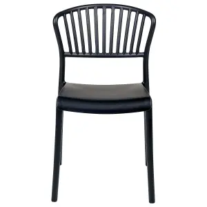 Set of 4 Garden Chairs GELA Black